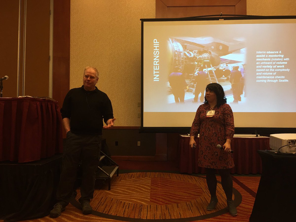 ATEC_AMT's tweet photo. @Delta and @SouthSeattleCC sharing their partnership program at #ATEC2017 #CareersWithWings https://t.co/OdpCATkfQu