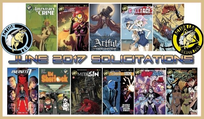 PopCultHQ's tweet photo. June 2017 #Solicitations from @ActionLab & @ActionLabDanger #SpencerandLocke #Infinite7 #Medisin #Amerikarate https://t.co/ZPz37DfXDD https://t.co/eHGanMOJAG