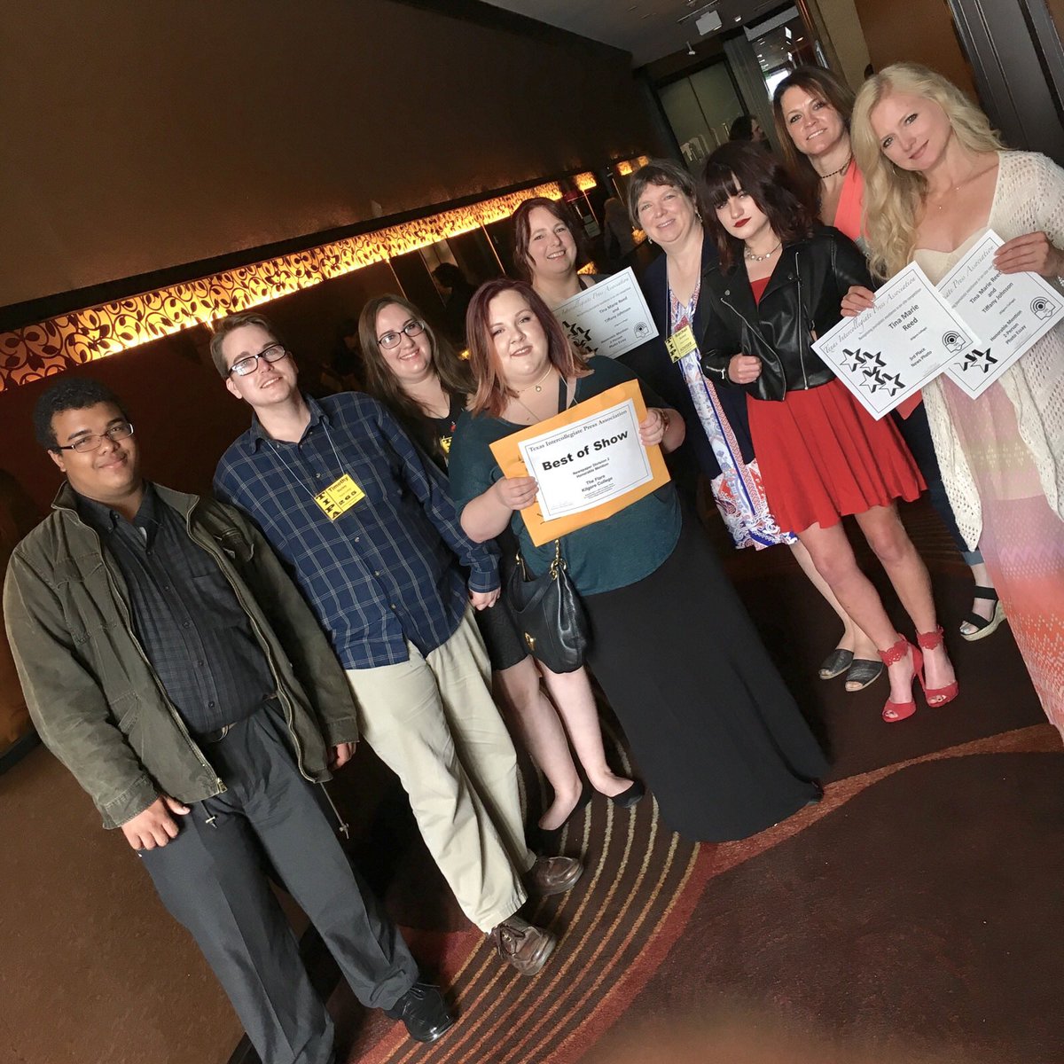 theflareonline's tweet photo. The Flare staff post awards banquet at #TIPA2017 @kilgorecollege https://t.co/xYoK8cRRl6