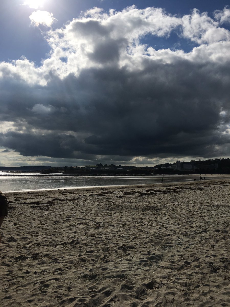 Same beach, same moment,different weather either end. #cornwall