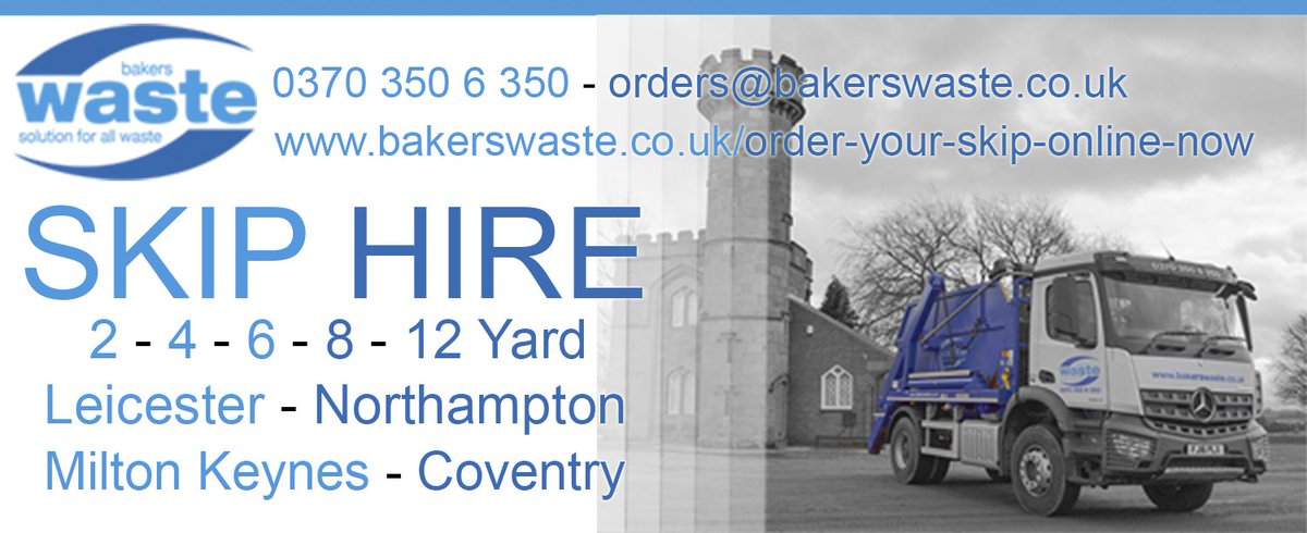 BakersEnviro's tweet photo. We have a variety of #SkipSizes available across the #EastMidlands.
Call 0370 350 6 350 or #book online: https://t.co/TKNND2cPIS
#SkipHire https://t.co/4zl7Chyw2k