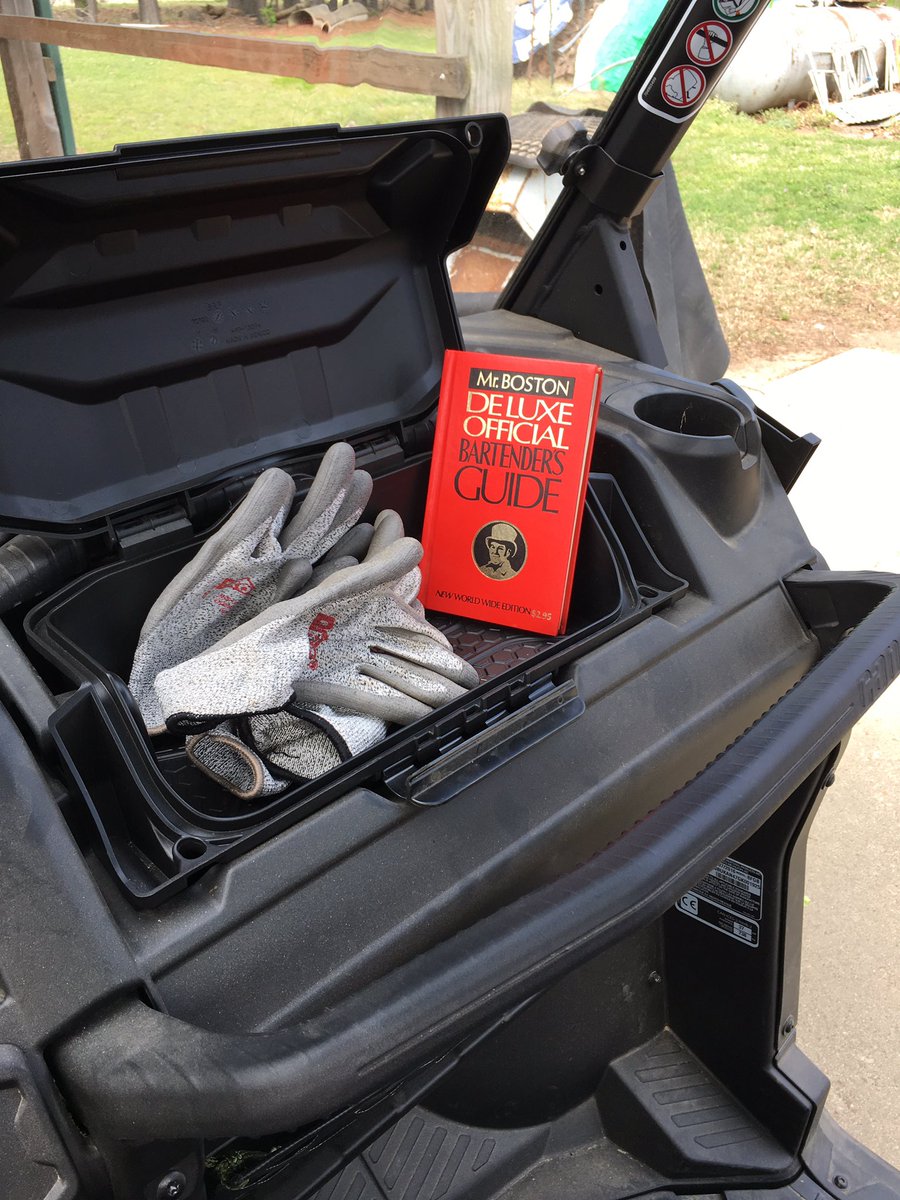belleofgrain's tweet photo. The glovebox of my daddy's can-am 😂😂 #preparedatalltimes #oldbartender #SundayFunday https://t.co/Es5V7fN5NV