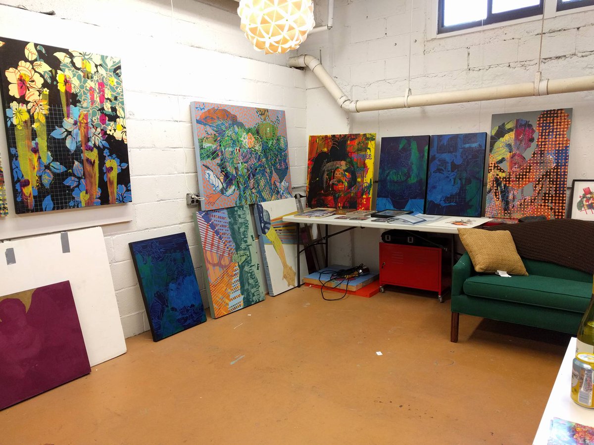 Beautiful day to visit our friends at Miller St Artists Open Studios! Here's some of Brian Hart's work - don't miss the lower level!