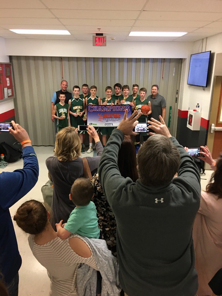 BballNorthernSt's tweet photo. What a media circus after the boys brought home the Willie Mac Championship! @Sam_SatherJ #teamwin https://t.co/c4MxK9nhor