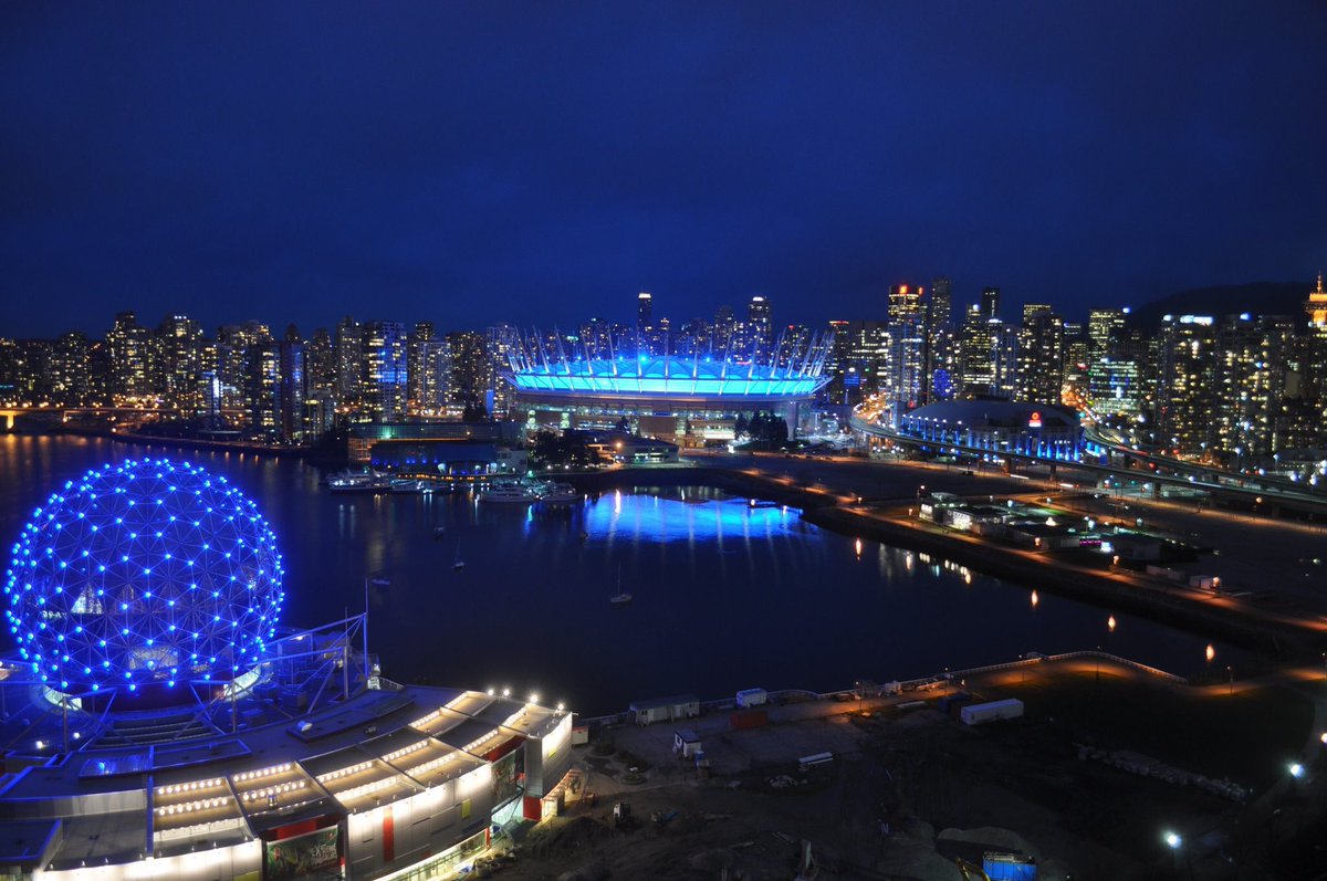 bcplace's tweet photo. Today is #WorldAutismAwarenessDay and @bcplace will #lightitupblue tonight to show our support! @autismspeaksCAN https://t.co/Ob78LgaZIS