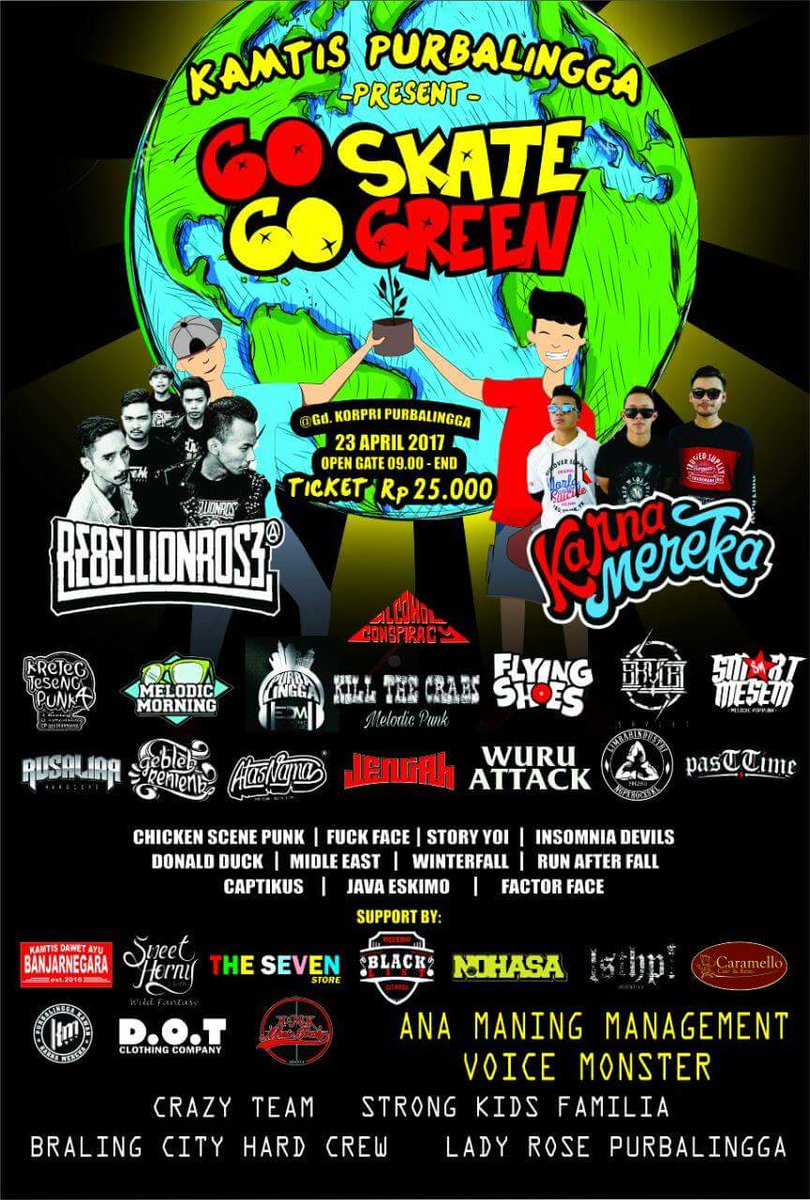 Support acaranya dengan membeli tiket #kamtispurbqlingga #goskategogreen #alcoholconspiracy