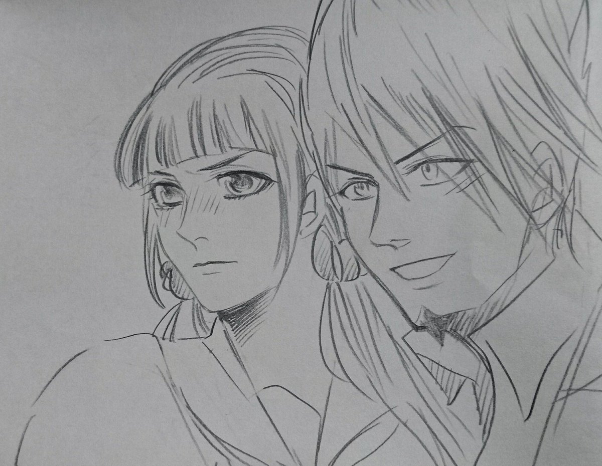 写真を撮らされてる百春を描こうとしたら構図どうなってんだになって没

ハルマキちゃん可愛いよ～!
そして百田の髪の異常な難しさ 