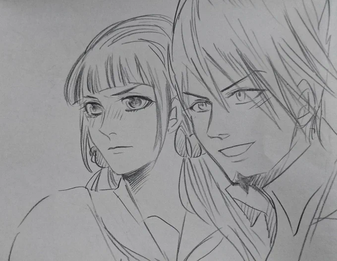 写真を撮らされてる百春を描こうとしたら構図どうなってんだになって没

ハルマキちゃん可愛いよ～!
そして百田の髪の異常な難しさ 
