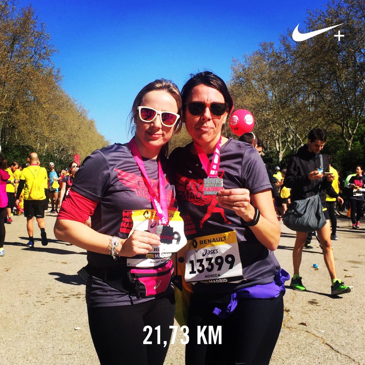 Arenita_58's tweet photo. Siiiiiiii! Reto conseguido!!! #mediomaratonmadrid #DontRunFly #FlyMAD #Asics #Run4Fun #WomenRunners #nikeplus https://t.co/em8KL9AoKZ