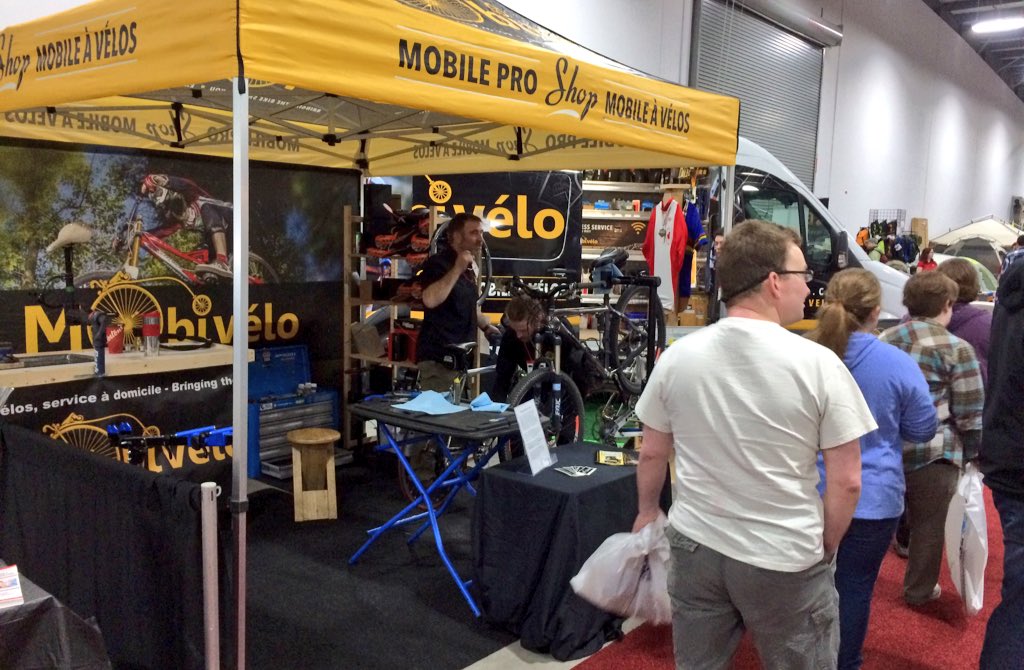 MobiVeloNews's tweet photo. Already working hard at the Outdoor Show! Can't make it in? Use promo code SPRINGSPECIAL for 15% off two or more Good Ole Tuneups! https://t.co/UPOyP69qmZ