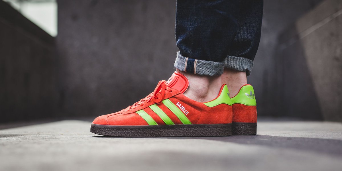 adidas gazelle red and green