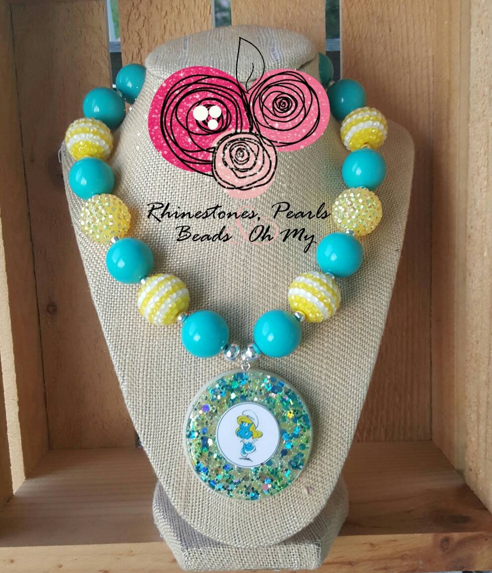 tat2dprincess's tweet photo. Smurfette Necklace, Little Girl Bubblegum Necklace, Children Jewelry, Girl Chunky Necklace.. https://t.co/nr93FnbrUa #epiconetsy #etsymntt https://t.co/s7hbB10lDn