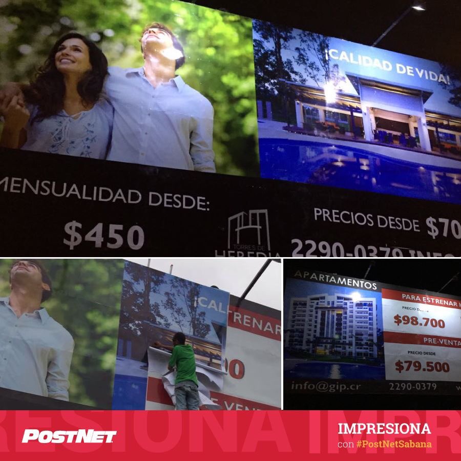 PostNetSabana's tweet image. Impresión digital de Valla 32x4 mts en vinilo autoadhesivo para proyecto TorresDeHeredia #ImpresiónDigital #CostaRica #Valla #PostNetSabana