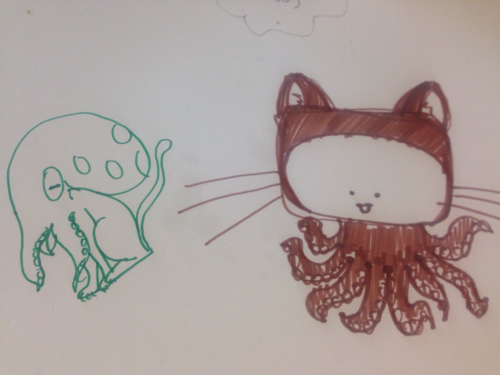 jeanette_falk's tweet photo. #auhack #myoctocat #mycatopus @GitHubEducation I'm tired https://t.co/DbNms22M2W