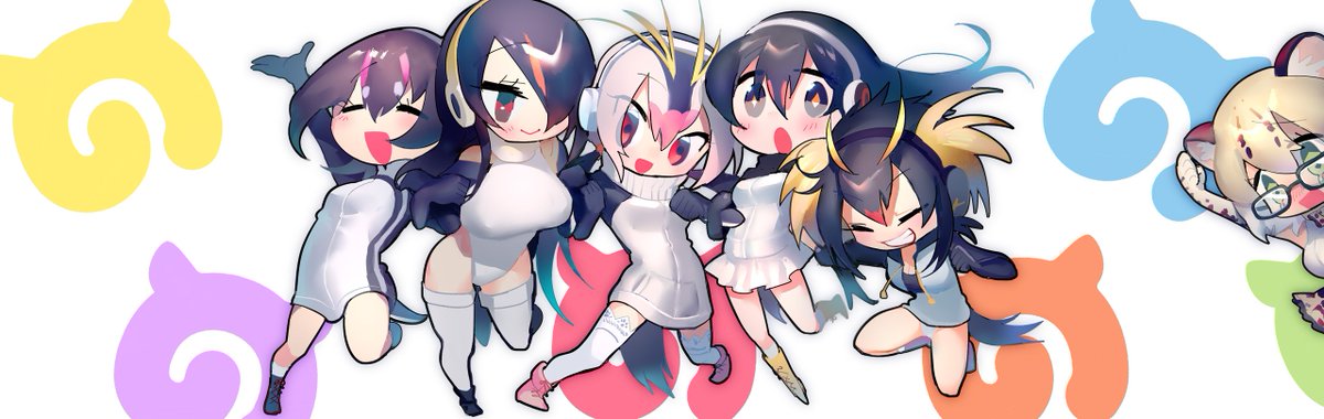 ジャガー(けものフレンズ) ,かばん(けものフレンズ) ,サーバル(けものフレンズ) ,コツメカワウソ(けものフレンズ) 「8話まで 」|めばるのイラスト