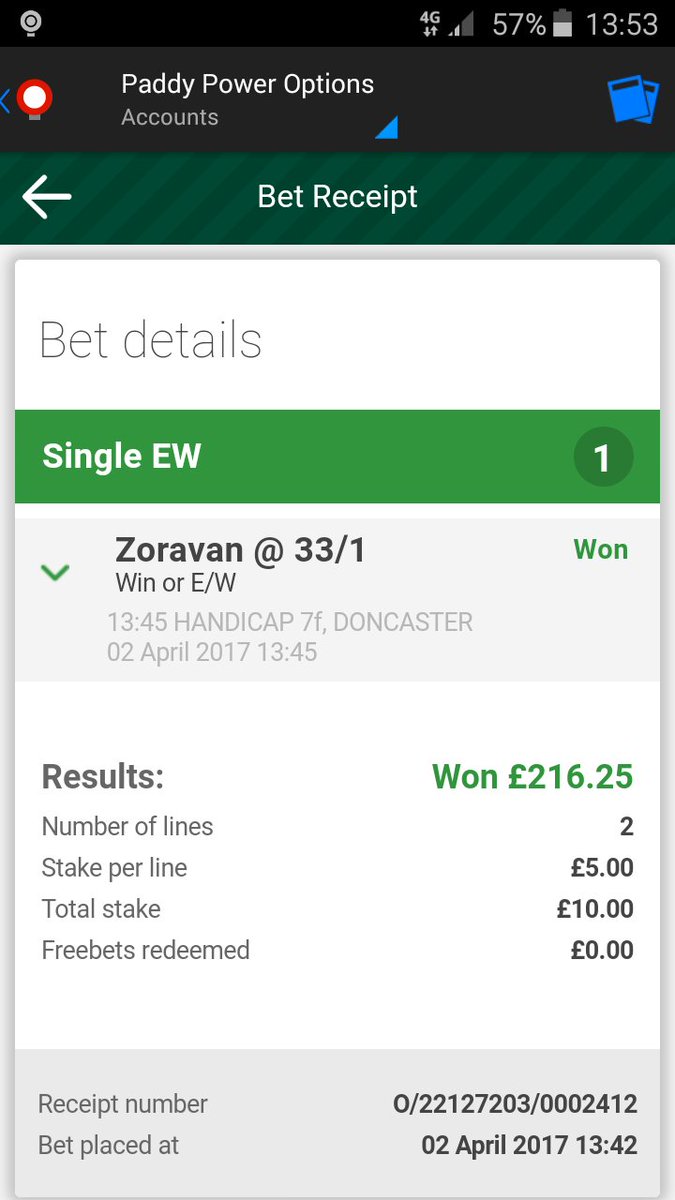 j44ccd's tweet photo. @myracingtips booom 1st race of the day 1st bet of the day can't be bad. https://t.co/scygDgQee9