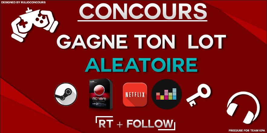 Roro_Dan7's tweet image. 🎁#Concours  🎁

👌GAGNE 10 CADEAU ALEATOIRE 😍
(5 winner)😏

RT+FOLLOW 🔁

@Mr_InnovationYT  ⚠
@RulioConcours  ⚠
@IZYWIN_ ⚠  

TAS A 75 RT 🎲