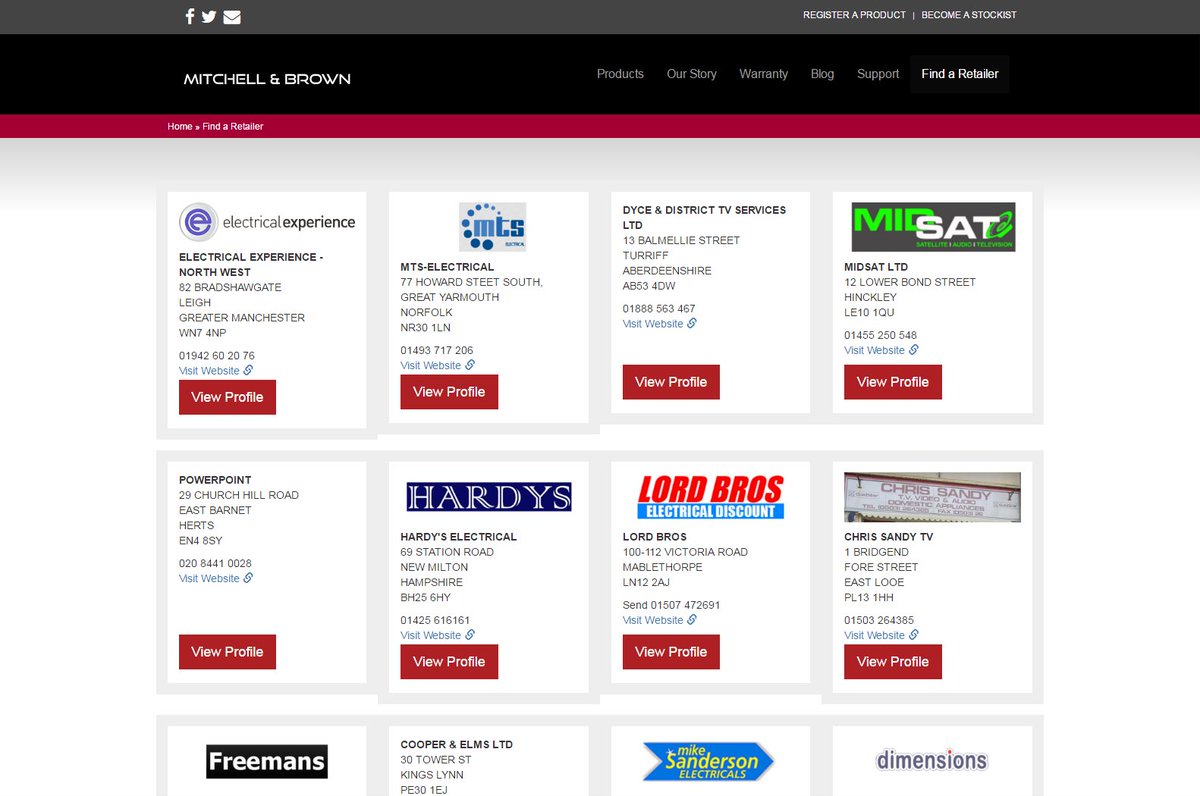 We've added some more stockist to our website, if you're in the market for a new TV pay them a visit ow.ly/iXLw30apsmL