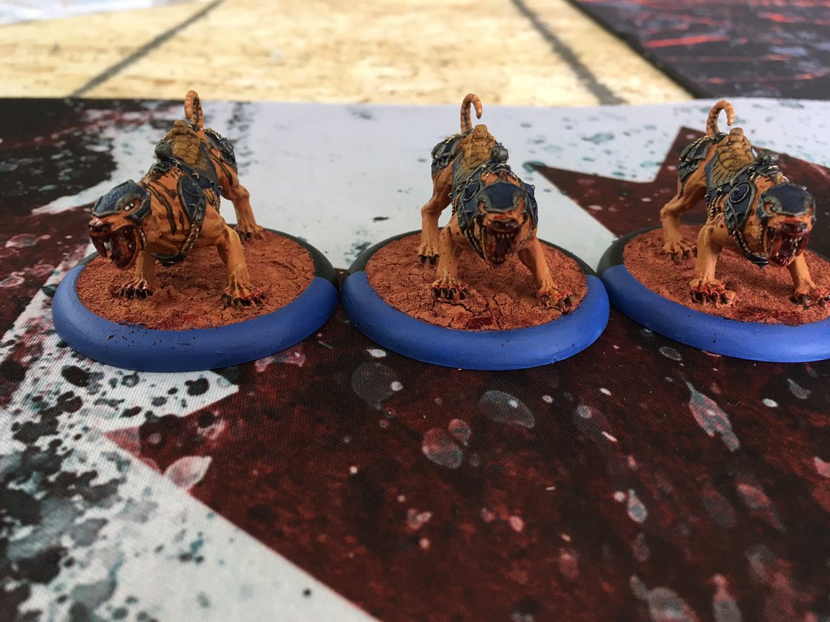 nobleminiatures's tweet photo. @privateerpress pretty Kitties.  Now for the riders. https://t.co/rNI6hsQAhZ