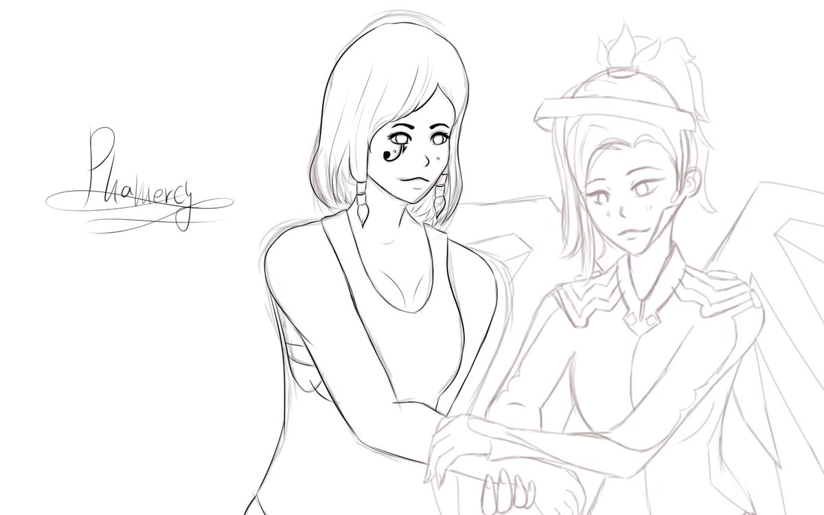 Shimmary_'s tweet photo. #Phamercy #Overwatch #Wip #IMBACKBBY https://t.co/tuTgHcDG3W
