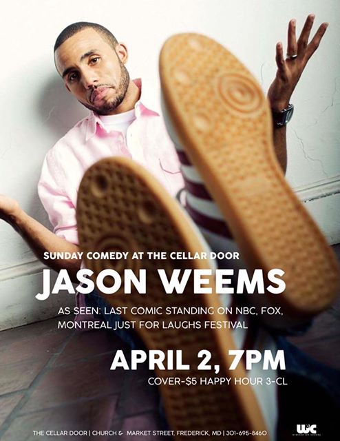 daveshofer's tweet photo. TONIGHT  @jweemscomedy headlines #ComedyNight at @CellarDoorFred in Frederick MD - 7pm - $5 - produced by @WreckedComedy @ryanneser https://t.co/SyvZb5xeCy
