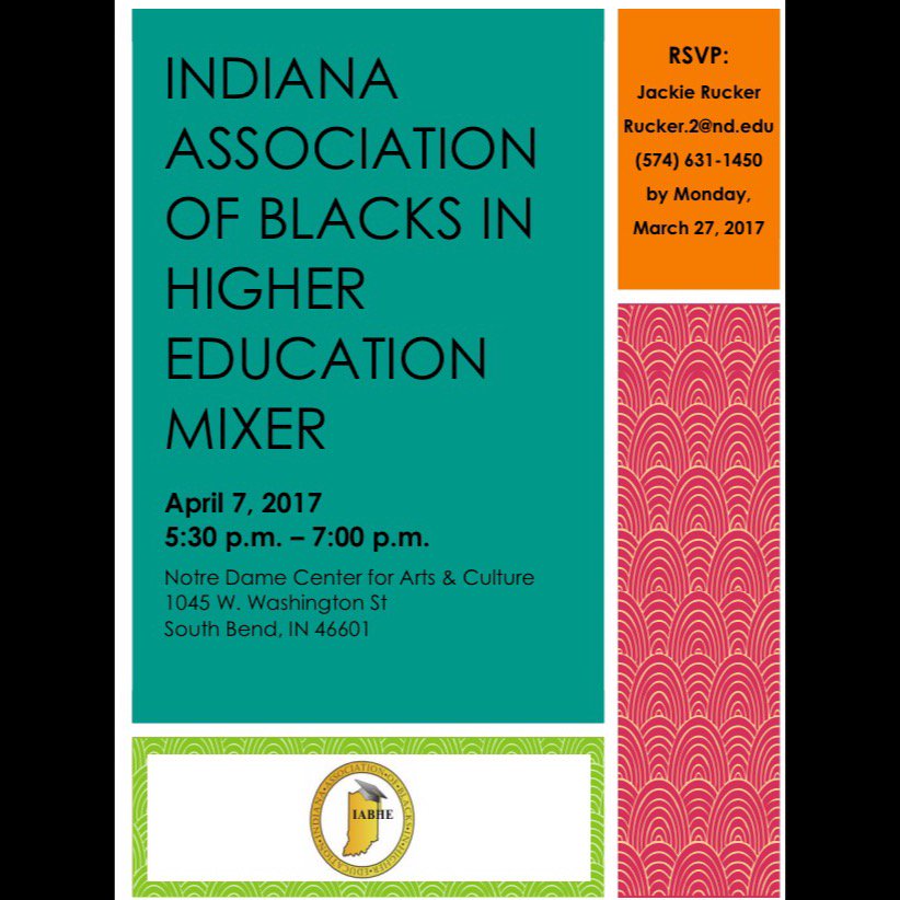 IndianaBHE's tweet photo. FRIDAY! IABHE Mixer @ Notre Dame #BlacksInHigherEducation #NotreDame #StudentAffairs #HigherEducation #BlackAndEducated #Scholars https://t.co/LU8id5G7eb