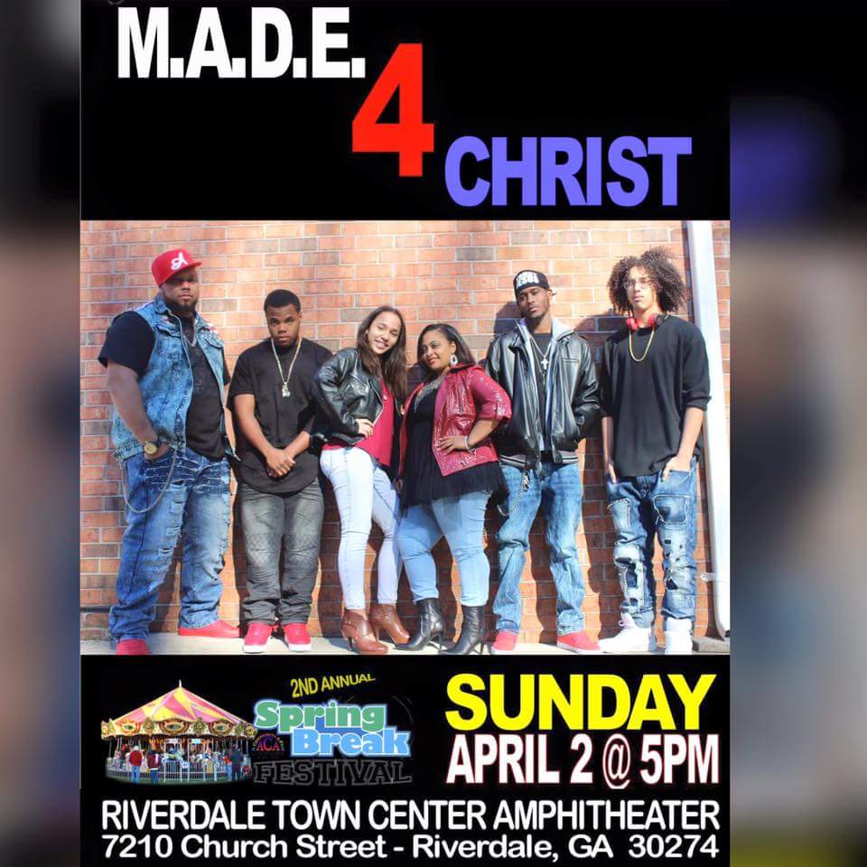 _Made4Christ's tweet photo. Come rock out with us today! #Made4Christ #Riverdale #Atlanta #SpringBreakFestival #CHH #Christian #Rap #Praise #Ministry #Artists #Follow https://t.co/nNNxoSuV6o