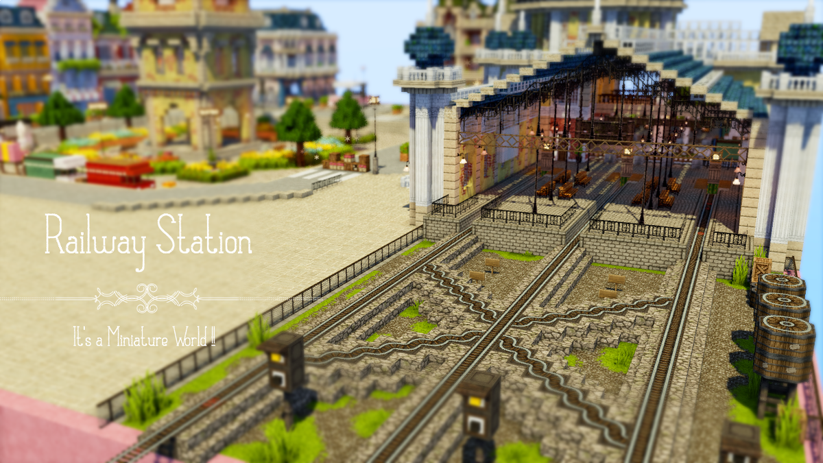 はすっこ Twitter પર ミニチュアっぽい鉄道駅 Cocricot はすじるつくつく Minecraft建築コミュ