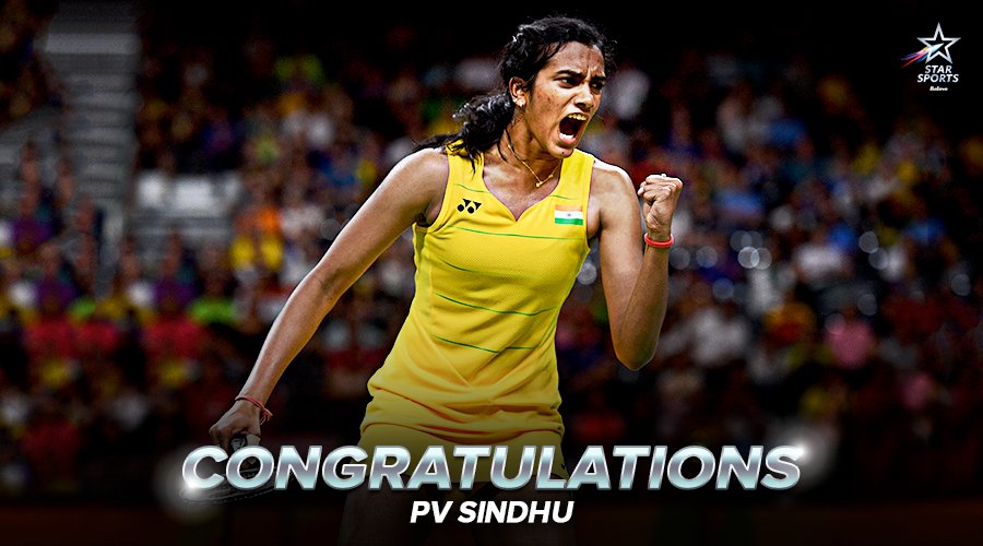 StarSportsIndia's tweet photo. Win-dhu! 👑
PV Sindhu beats Marin in a pulsating final to win her 1st Yonex-Sunrise #IndiaSS title! Simply unstoppable! #SindhuVsMarin https://t.co/3TPk6rrTTI