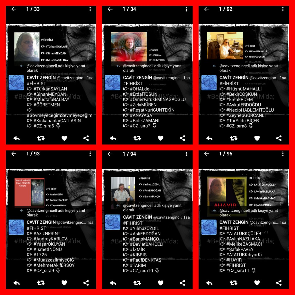 cavitzengincell's tweet photo. #FİHRİST
#Liste1👇
#CZ_sıra1
#CZ_sıra2
#CZ_sıra3
#CZ_sıra4
#CZ_sıra5
#CZ_sıra6
#CZ_sıra7
#CZ_sıra8
#CZ_sıra9
#CZ_sıra10
#CZ_sıra11
#CZ_sıra12 https://t.co/jN96mzv5xY
