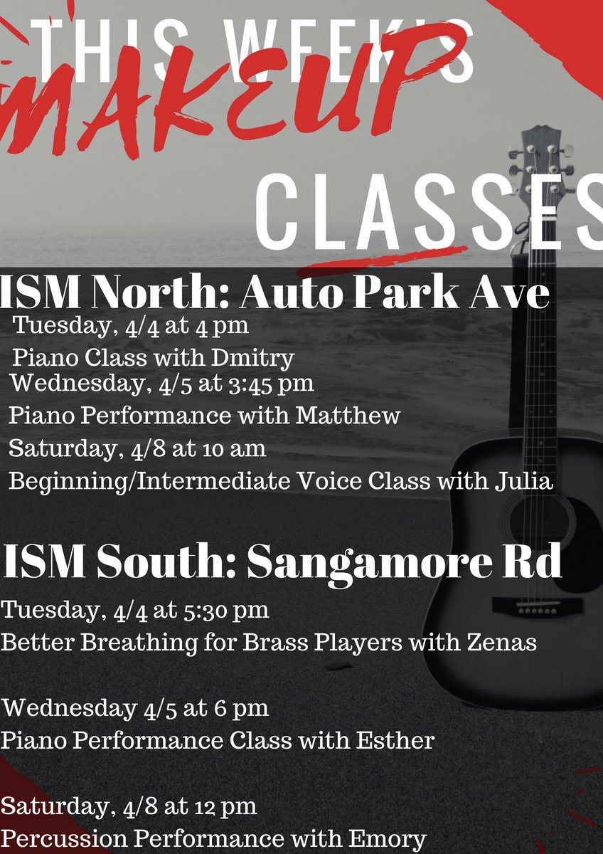 intlschoolmusic's tweet photo. Looking for an upcoming makeup class? Check out this week’s schedule to find a class that works for you! #IntlSchoolofMusic #BethesdaMusic https://t.co/oC357uxspQ