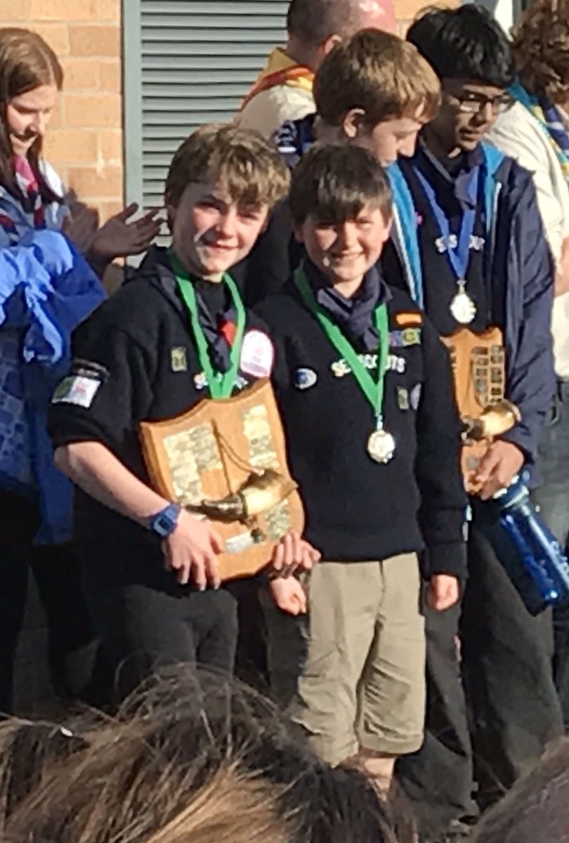 EverettTeam's tweet photo. George &amp; James only went and won the @WWScoutDistrict junior trophy on the #CheshireHike @gogertron @WestWirralScout https://t.co/Rs32L8S0nP