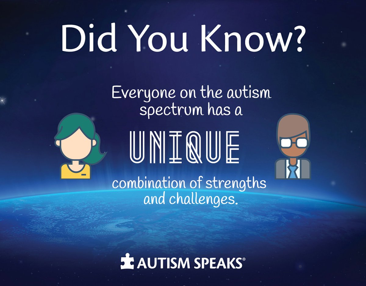 autismspeaks's tweet photo. Today, #LightItUpBlue for #WorldAutismAwarenessDay and for everyone on the autism spectrum! #unique https://t.co/K8gg1mEgBM