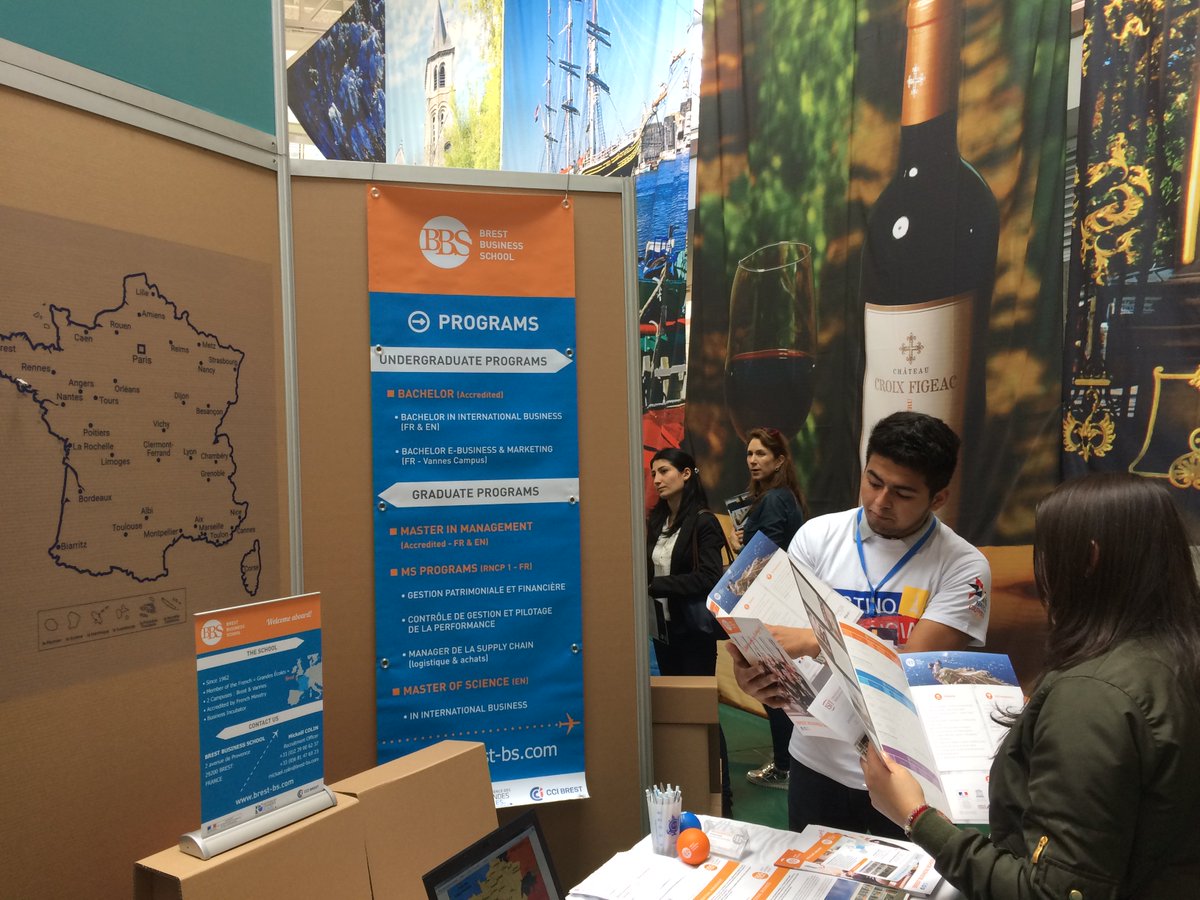 BrestBS's tweet photo. Brest Business School présent à Destino Francia - Bogota COLOMBIE https://t.co/xc4JTSRkCe