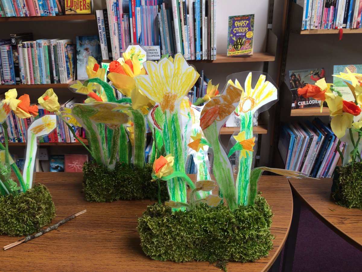 After Church we went back to school for a Daffodil Tea in aid of #MarieCurie. P1/2 &amp; Mrs Orus presented the daffodils beautifully.