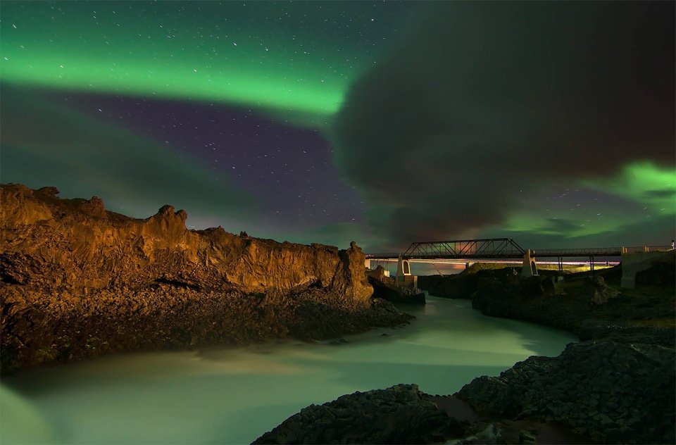 Aurora Borealis Over Skjálfandafljót River In Iceland | Photography by ©Orri Freya