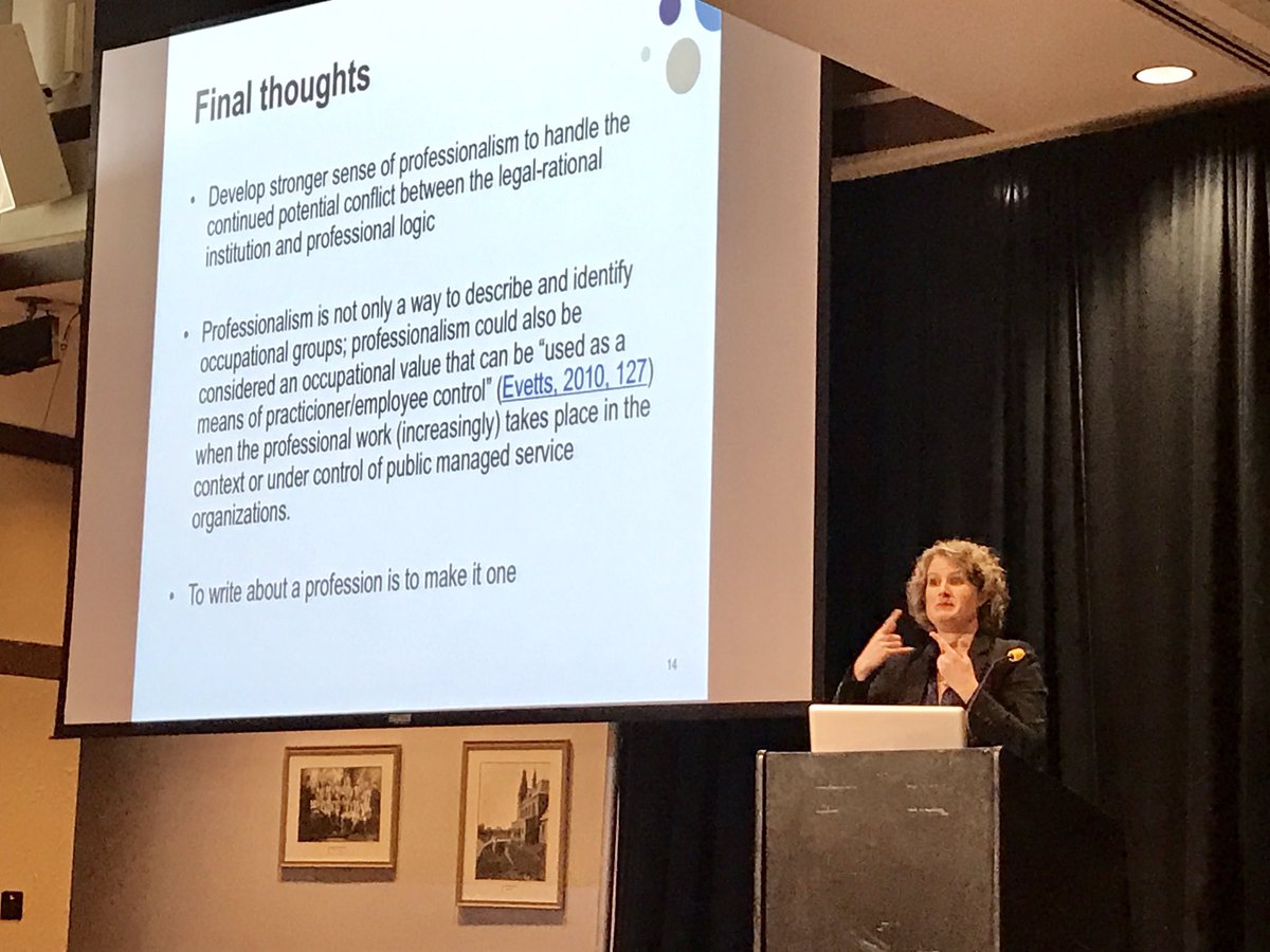 @hildemh; "to write about a profession is to make it one" #GUSymposium