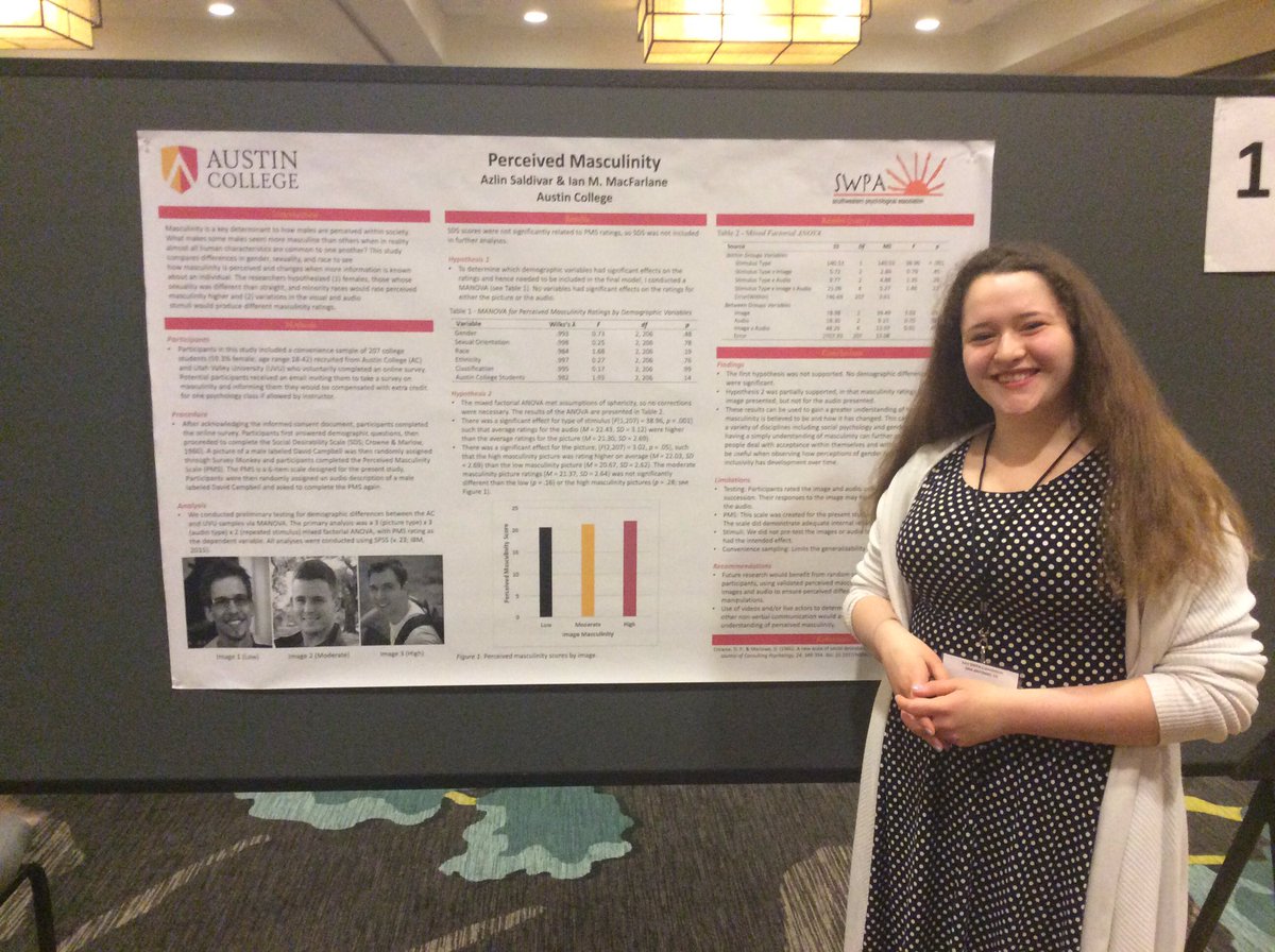 I_MacFarlane's tweet photo. Sophomore Azlin Saldivar presenting her @AustinCollege research methods project #SWPA2017 https://t.co/VdNrIfnr53