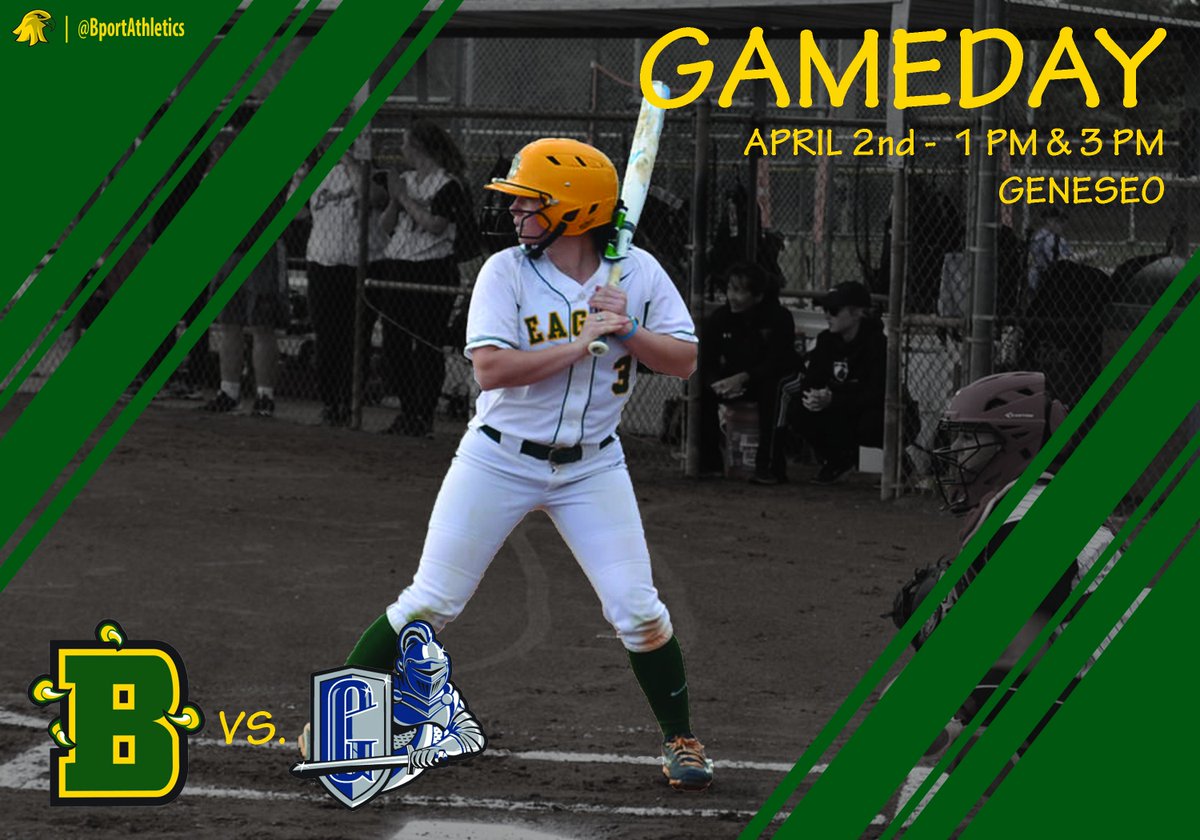 IT'S GAMEDAY!
⚾️: <a href="/BPortSball/">Brockport Softball</a>  vs. Geneseo
📍: Geneseo, NY
🕖: 1 PM &amp; 3 PM
📈: geneseoknights.com/sports/sball/2…
#TalonsUp