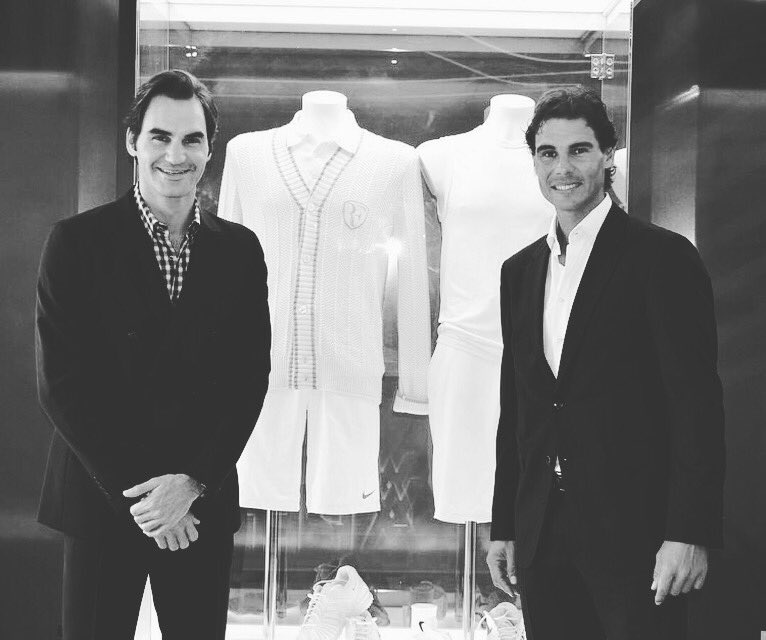 usopen's tweet photo. Roger on Rafa: "My biggest rival. It feels like old times." 📸 RG @rogerfederer. #USOpen https://t.co/3U2Dd0r5Xs https://t.co/AsVRyL9rFW