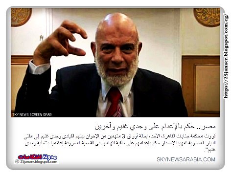 حكم بالإعدام على وجدي غنيم