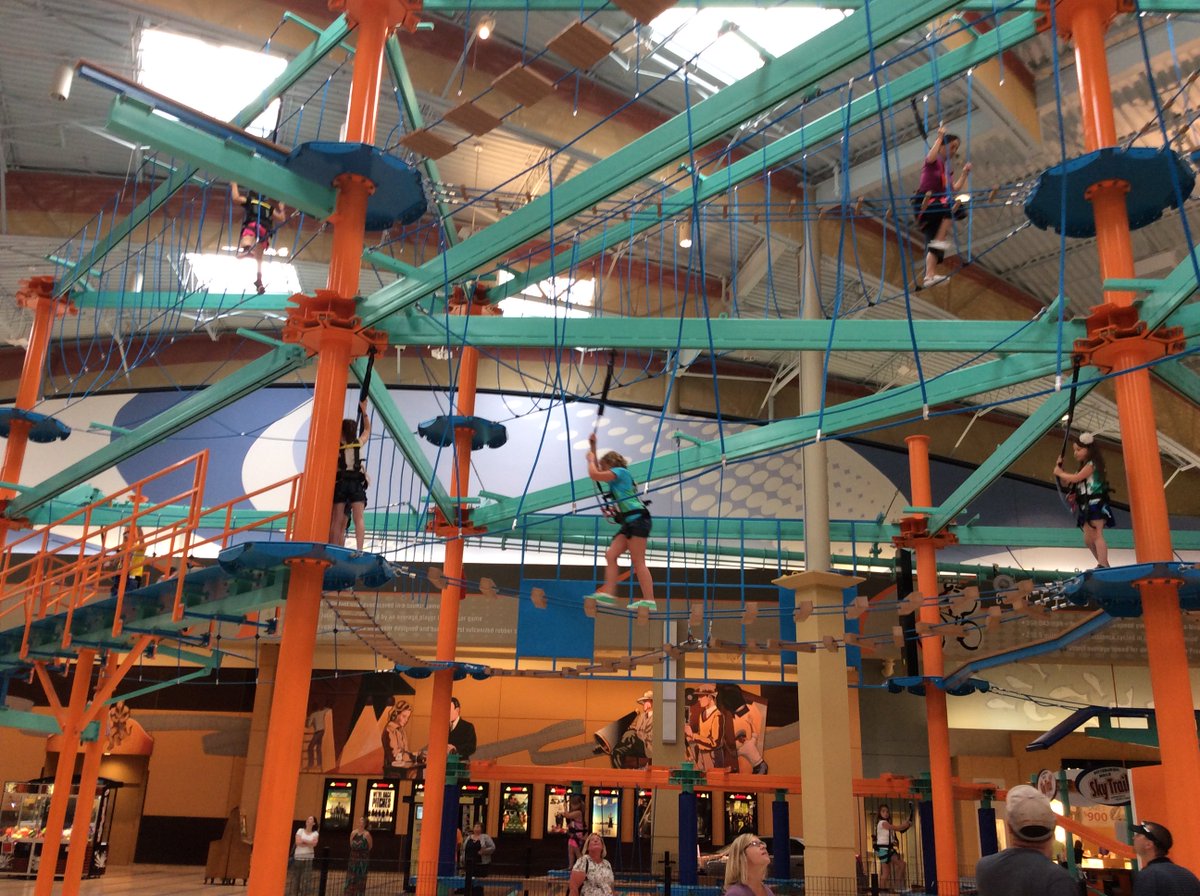 SkyTrailMills's tweet photo. The adventure is yours for the taking! Experience 2 levels of ropes for just $14. All ages welcome. Must be 48" tall to participate alone. https://t.co/33CbbN2aBW
