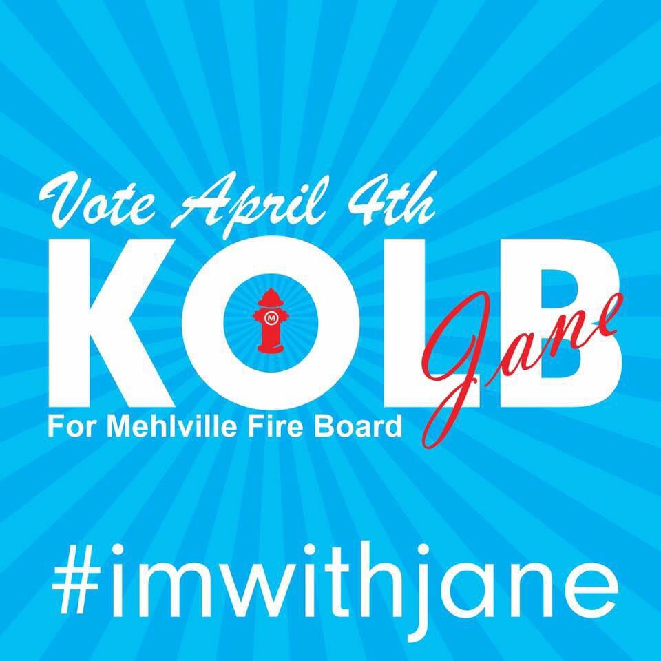 Vote for <a href="/jane_kolb/">Jane Kolb</a> for #MehlvilleFireBoard on Tuesday! #MFPD #ImWithJane