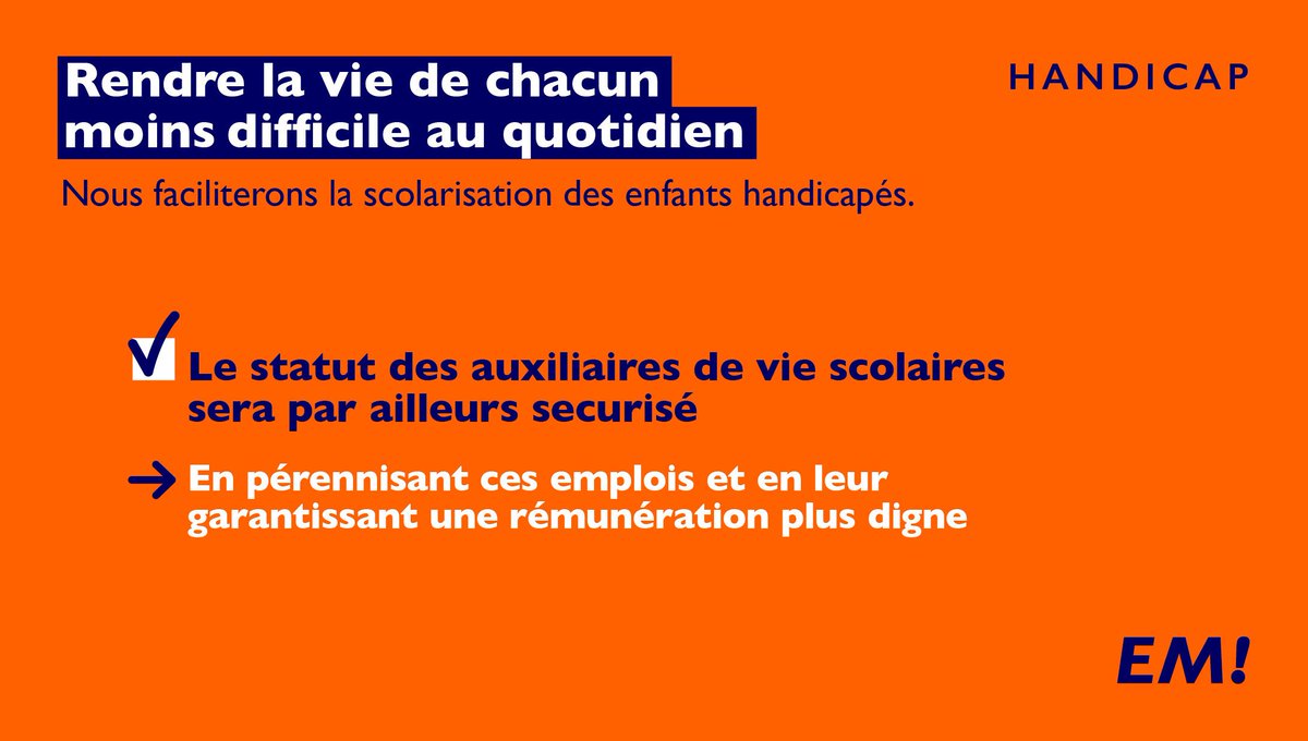 Emmanuel Macron L Ecole Doit Etre Accessible A Tous Dans Le Plein Respect De La Loi De 05 C Est Pourquoi J Entends Securiser Le Statut Des Avs T Co Oyvda9xnkn