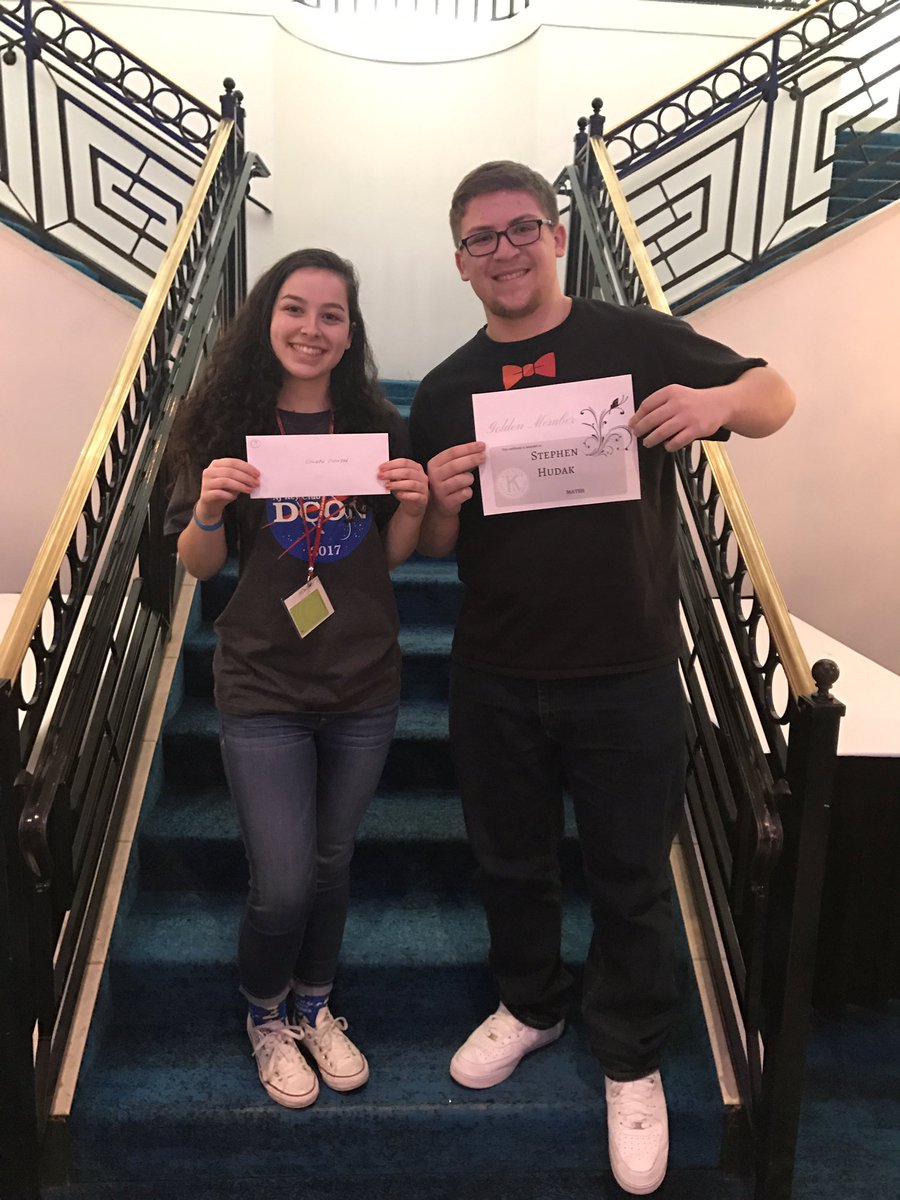 MATESKeyClub's tweet image. Congrats to Scholarship Recipient Colleen Cochran and Golden Member Award Recipient Stephen Hudak!!!