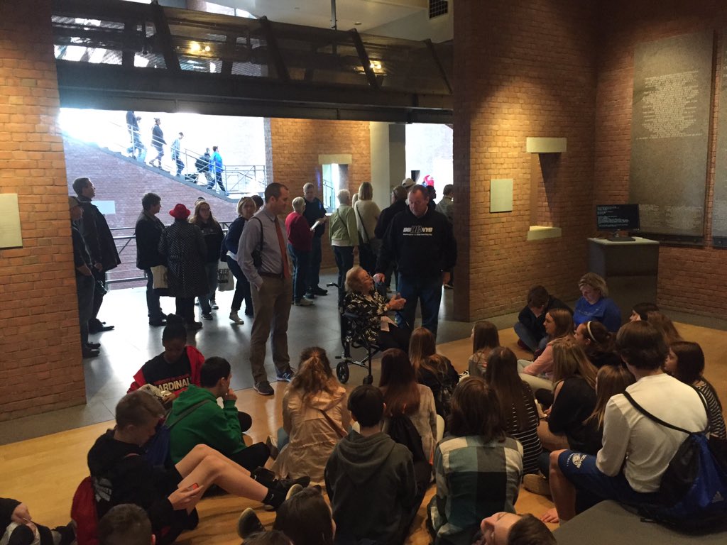 OCMS_Kauffeld's tweet photo. Amazing experience for us meeting and talking to a Holocaust survivor. #USHMM https://t.co/gPwrqXlBFY