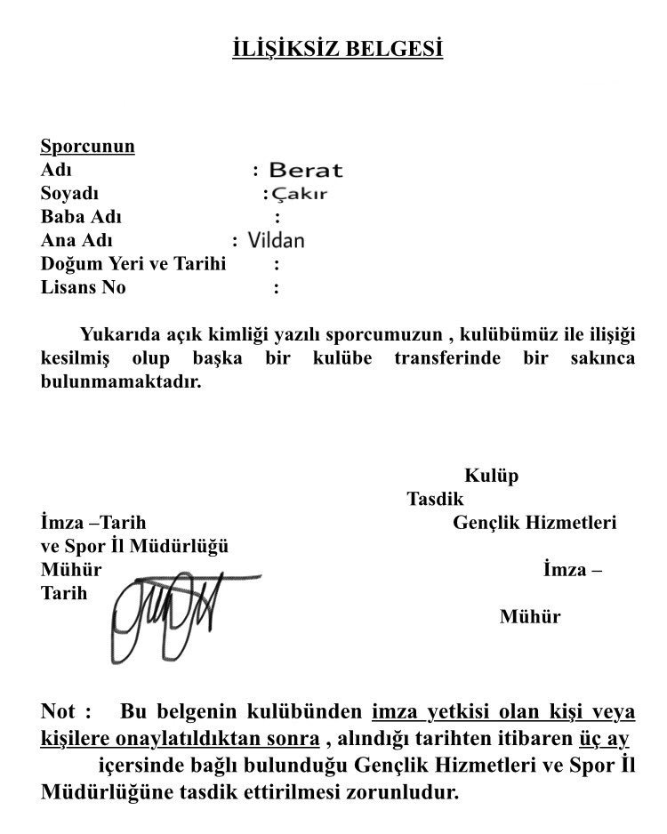 Brother Force on Twitter "KAMUOYUNA DUYURU Berat Çakır'ın kulübümüzle