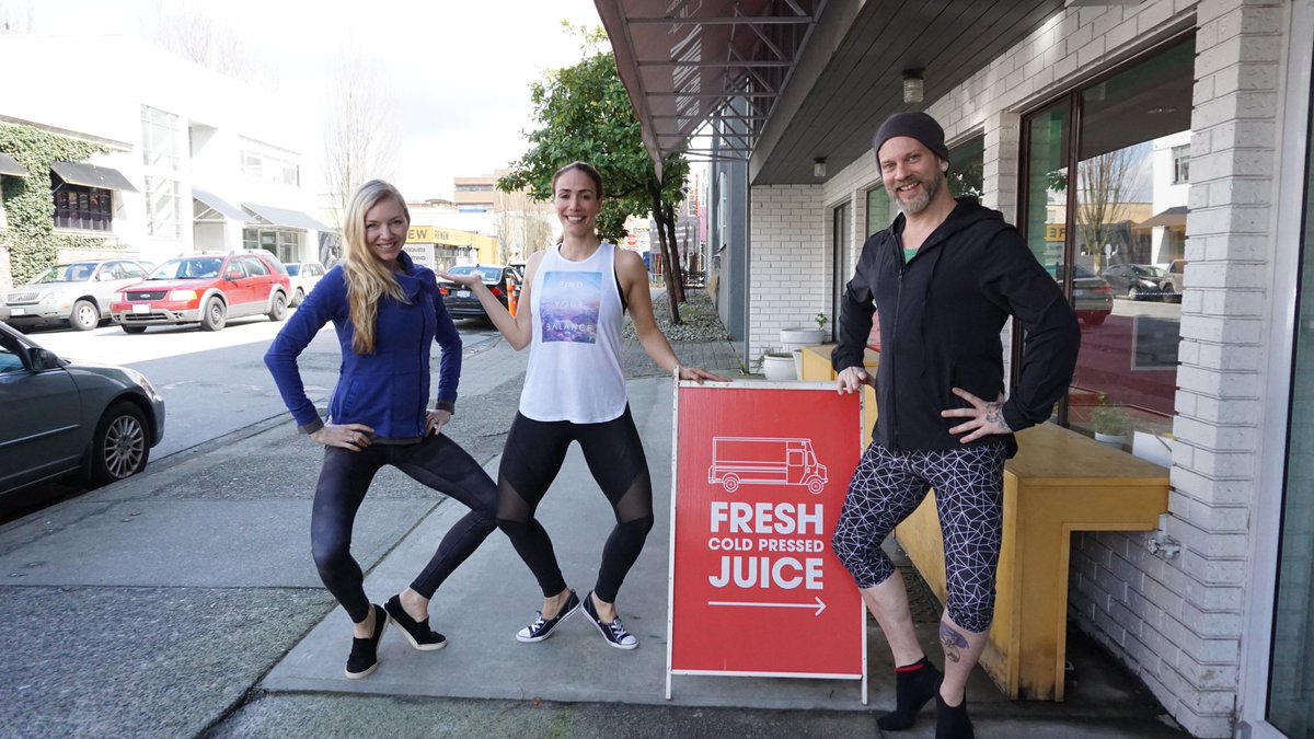 Still feeling those happy vibes from yesterday's Barre/Yoga Class at the <a href="/juicetruck/">The Juice Truck</a>! Thank you Vancouver #karmaactivists for hosting!