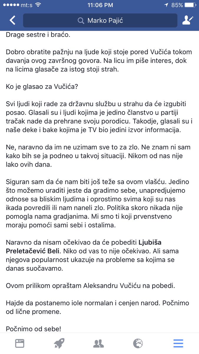 DonMarkonee's tweet photo. Toliko od mene o politici. https://t.co/YuzZleE1zq