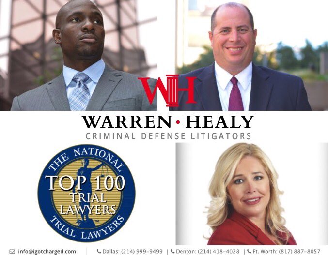 igotcharged's tweet photo. THE premiere Criminal Defense Litigators in DFW! We are here for you! 🏛 https://t.co/utMeF2HbO3 #warrenhealy #igotcharged #dwi #dui https://t.co/zh1Zl1xK0q